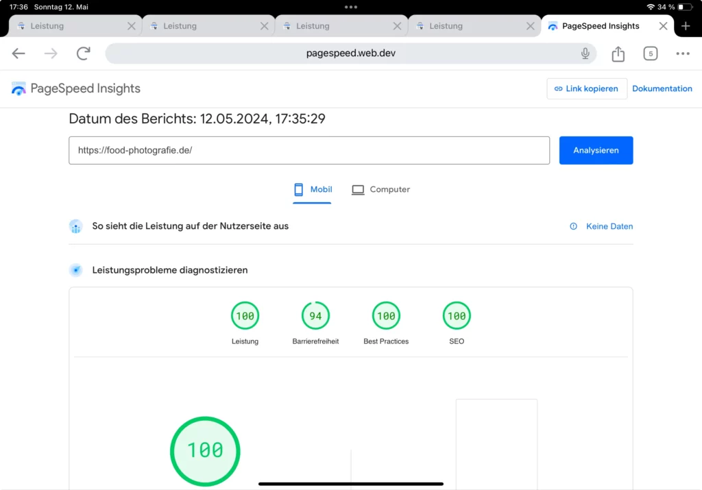 Screenshot einer Suchmaschinen Optimierten Webseite durch Local SEO Agentur Hannover