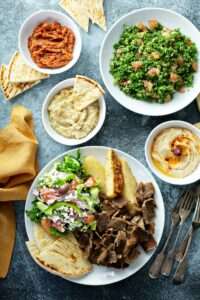 Mediterranean food on the table