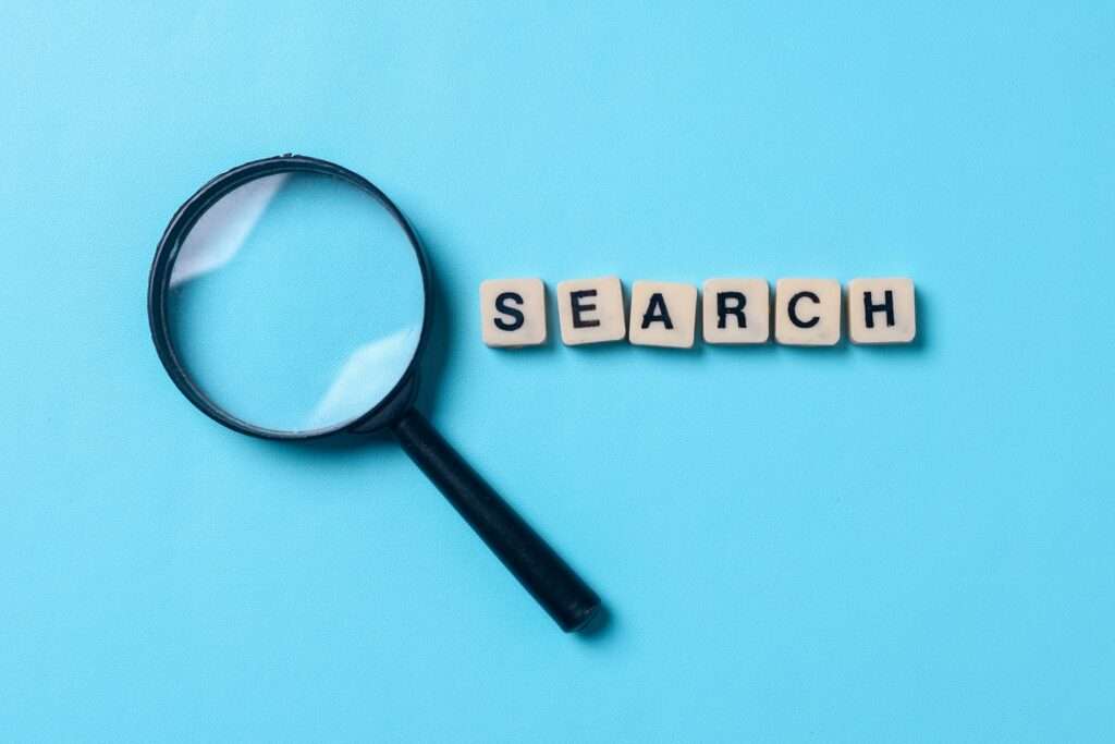 Search and magnifying glass